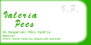 valeria pecs business card