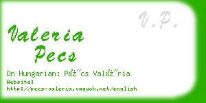 valeria pecs business card